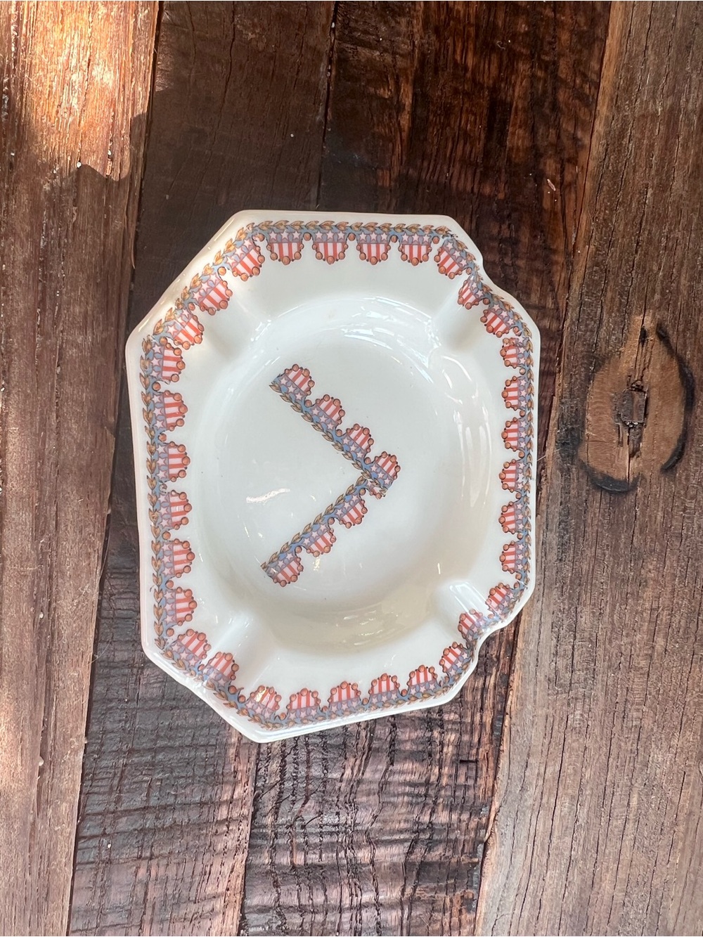 antique GDA Limoges porcelain ashtray